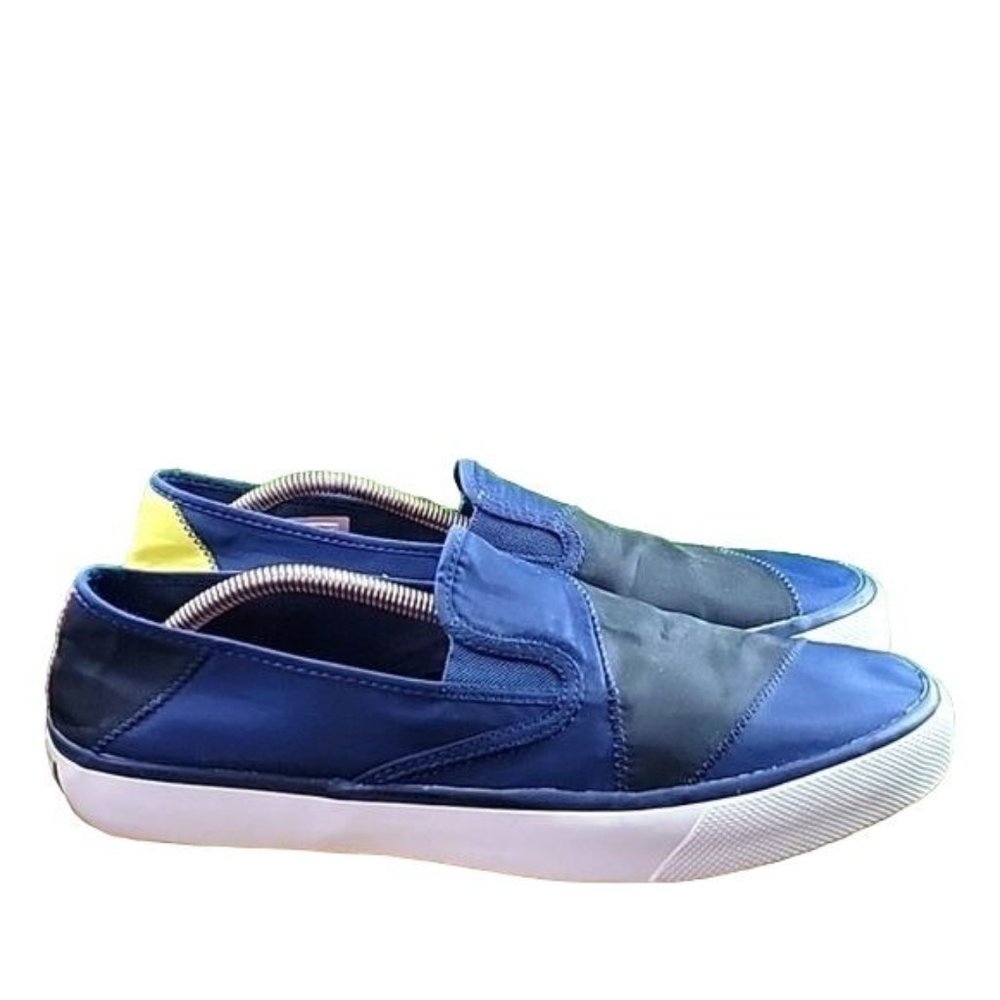 Mens Sperry STS 19283 Skateboard Loafer Blue/Black/Yellow Size 10.5